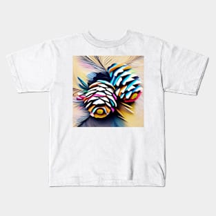 Colorful Pine Cone Abstract Kids T-Shirt